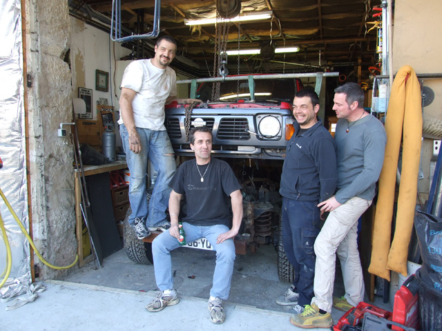 l'equipe du 4x4envrac de droite a gauche <br />mam,berni,jef,et moi